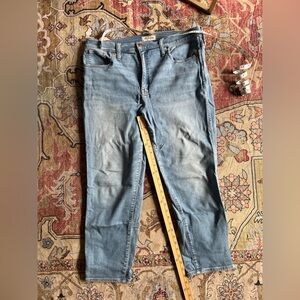 Madewell stovepipe jeans, light wash, size 32